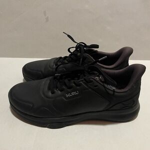 Kuru Shift Shoes Womens 11 Black Leather Lace Up Work Utility Sneaker Comfort